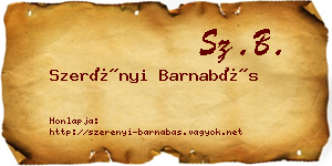 Szerényi Barnabás névjegykártya